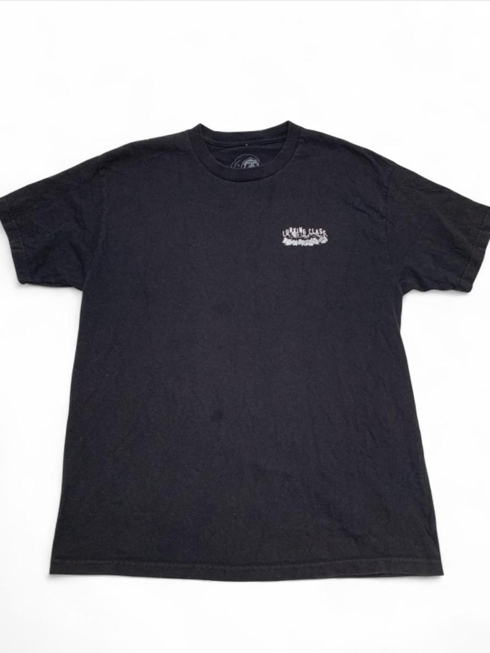 Lurking Class Comfortably Uncomfortable Graphic Black Tee Skater Large